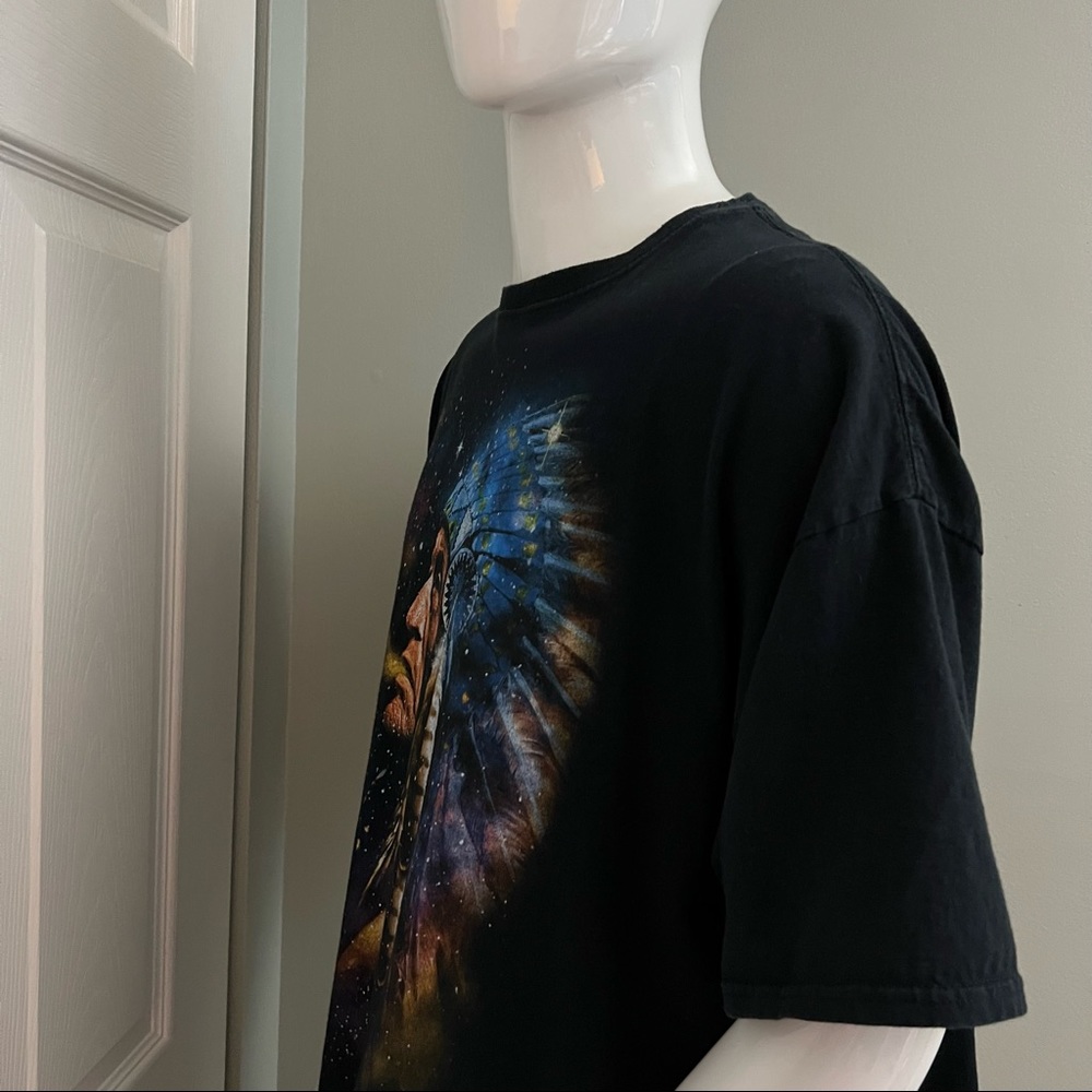 Fruit of the Loom Honduras Y2K Native American Chief Galaxy Space Size XXL - Picture 7 of 14